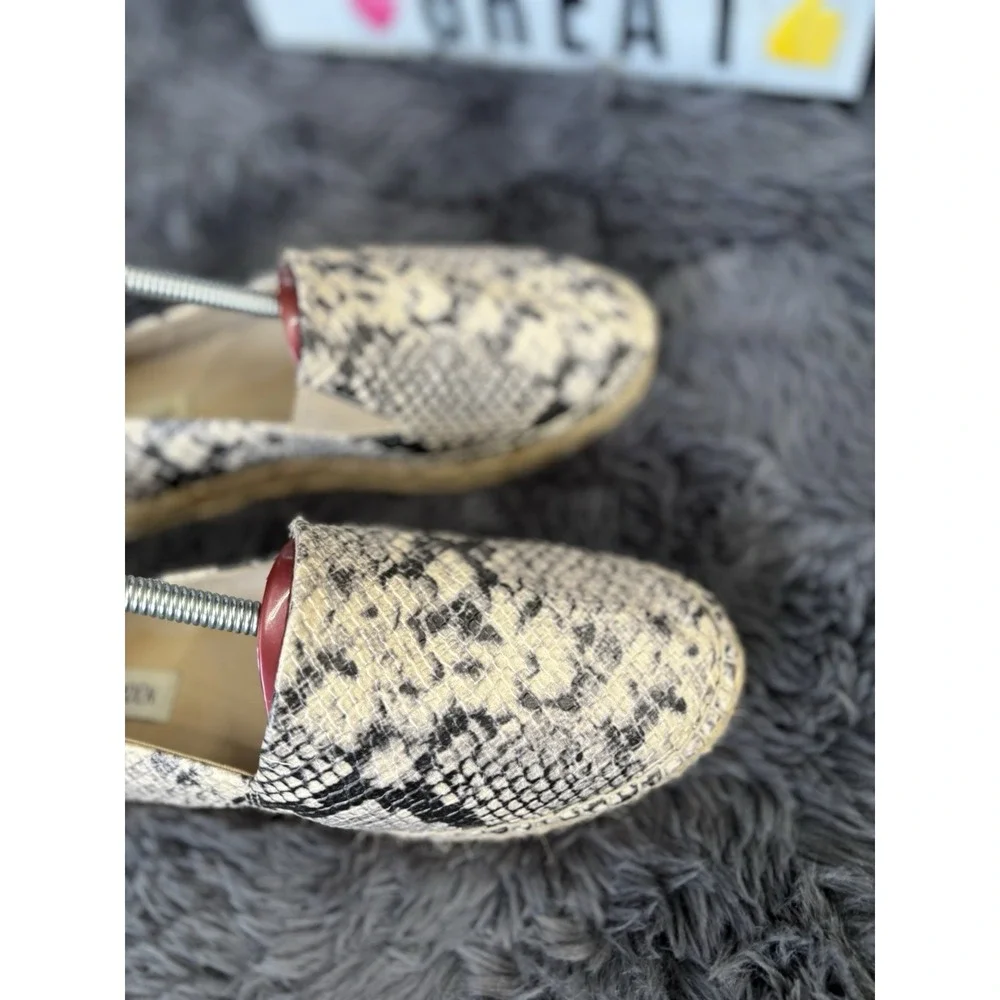 Steve Madden Prisila Espadrille Size 8 M Snakeskin‎ Animal Print Slip On Shoes